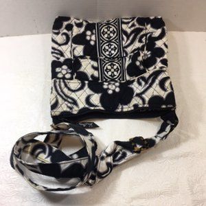 Vera Bradley Black & White Quilted Adjustable Shoulder Bag